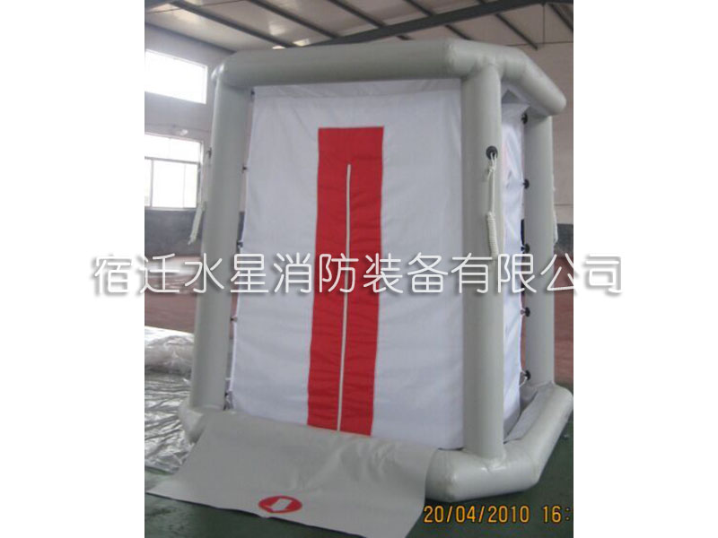 Single decontamination tent